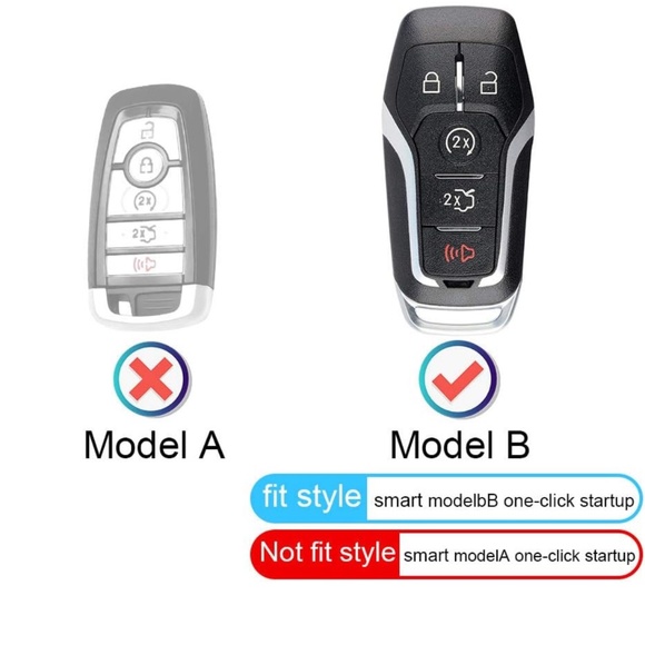 Ford Keyfob cover Model B Blue Suede with Monogram H - Picture 3 of 3